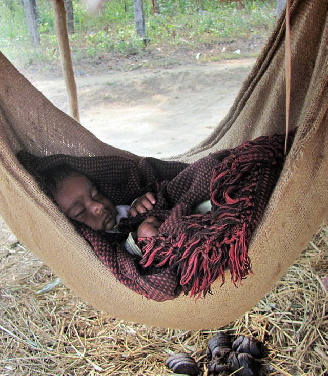 In einer nepalesischen Wiege schlft es sich gut.  | Foto: privat