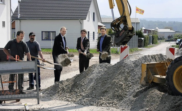 Startschuss fr den Endausbau (von lin...er, Matthias Gutbrod und Klaus Mutter   | Foto: theo weber