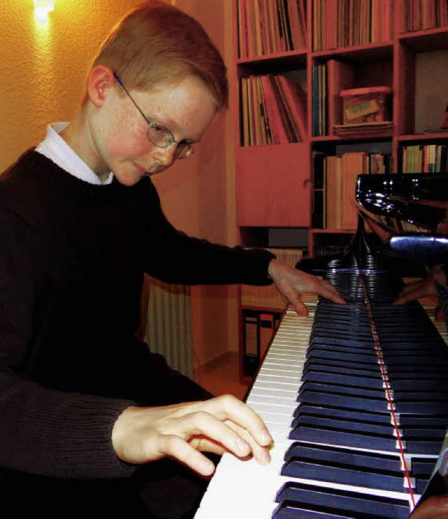 Mit seinem pianistischen Knnen hat si...rben erspielt.<BZ-Versal></BZ-Versal>   | Foto: Sigurd Kaiser