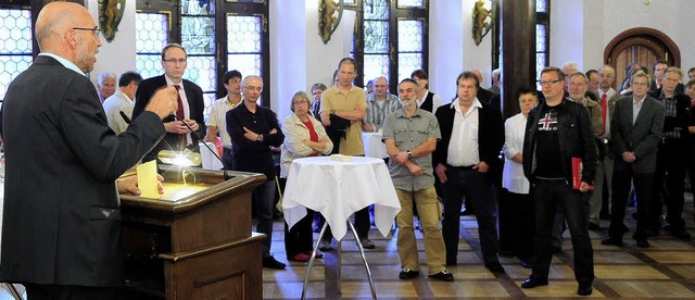 Beim Empfang der Stadt fr Betriebs- u...rgermeister Martin Haag (von links).   | Foto: Thomas Kunz