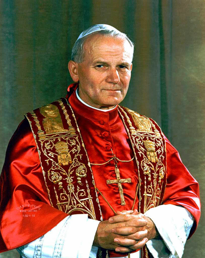 Papst Johannes Paul II. bewegte die Glubigen.