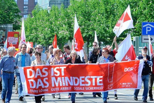 Demonstration zum 1. Mai – gegen Minijobs und Leiharbeit