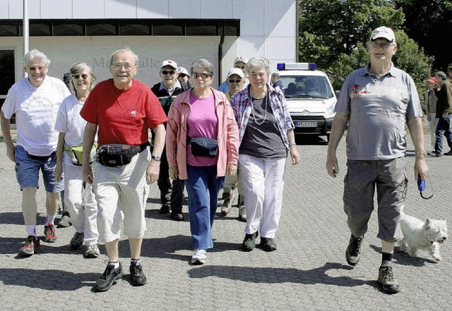 Start und Ziel der Wandertage  war fr... Jahr bei der  Luttinger Mslehalle.    | Foto: Charlotte Frse