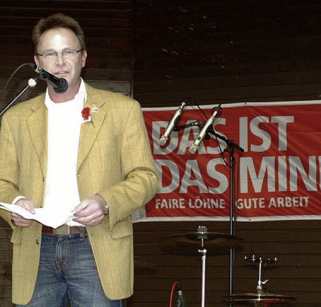 Armin Hnel sieht die Arbeitnehmer we...rs aus&#8220;, sagte er in Waldkirch.   | Foto: Christine Speckner