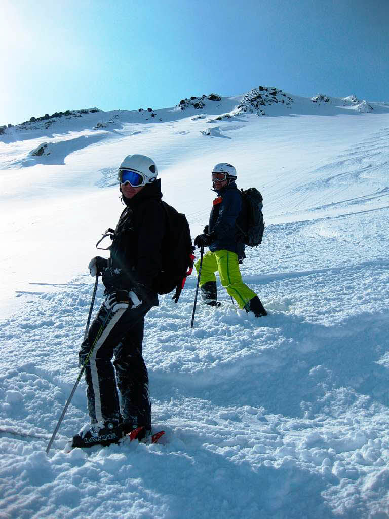 Stefan Rottler (vorn) und Martin Feger im Skiparadies