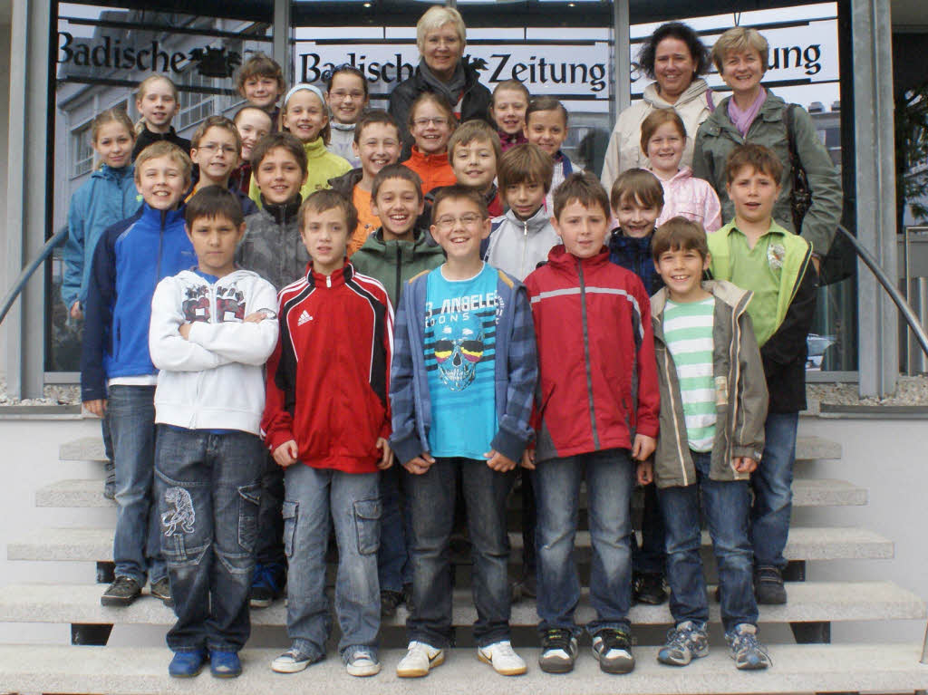 Die Klasse 4g der Julius-Leber-Schule aus Breisach-Gndlingen mit ihrer Lehrerin Claudia Wolf