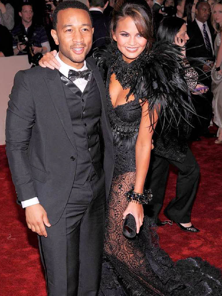 Snger John Legend und Freundin Christine Teigen