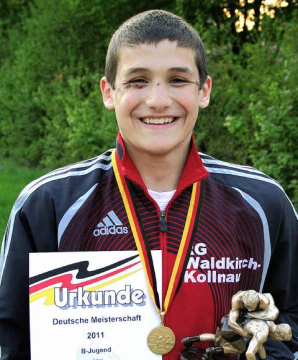 Marius Quinto ist deutscher Meister im Ringen, bei der B-Jugend, 54 Kilogramm.   | Foto: K. Heiss