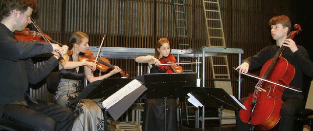 Das Armida Quartett beim Auftritt im Burghof  | Foto: Roswitha Frey