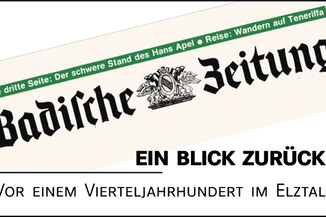 Volksbank-Freude, in Simonswald Wahlkampf und Tritschler-Treffen