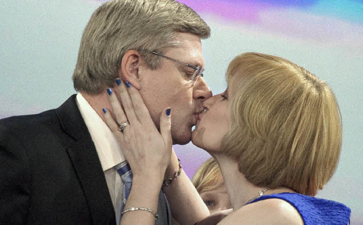 Premier  Stephen Harper und seine Ehefrau Laureen   | Foto: DPA