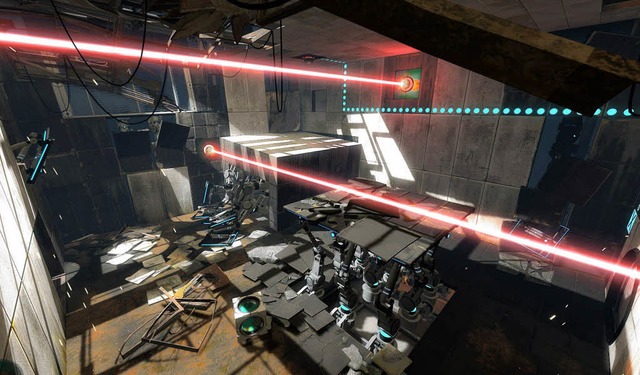 Portal 2: Wer findet die Kombination, um das nchste Level zu knacken?  | Foto: Valve/Electronic Arts
