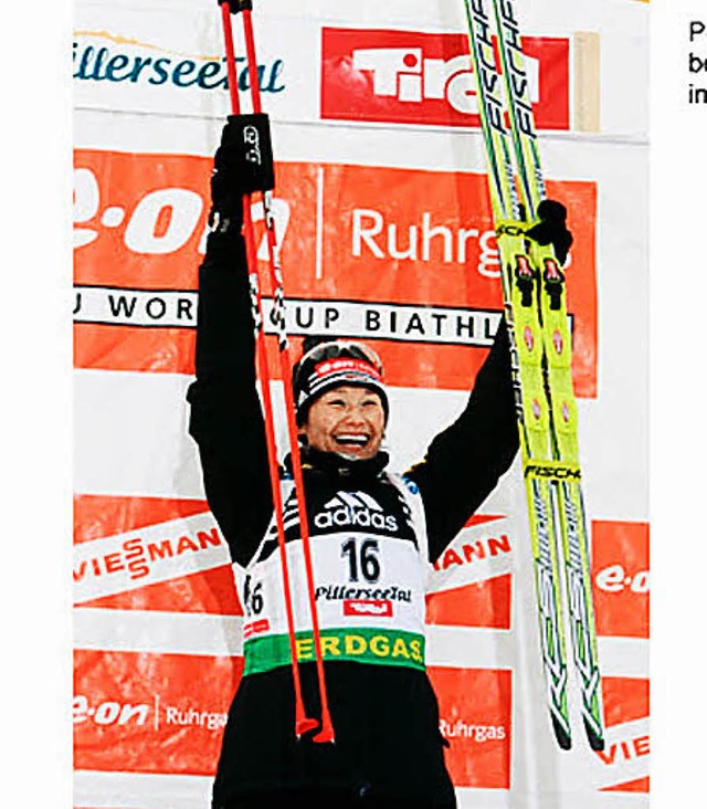 Die erfolgreiche Biathletin Simone Hau...n der Sportwoche Bonndorf bewegt sich.  | Foto: privat