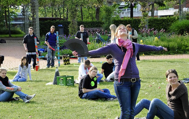 In einen Lustgarten wollen heute 30 Schler den Eschholzpark verwandeln.  | Foto: thomas kunz