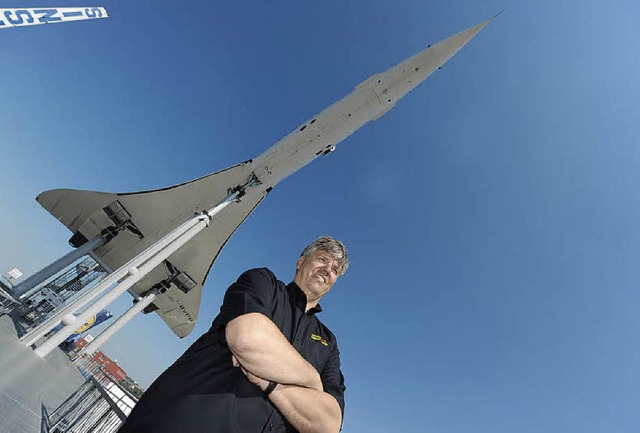 Hermann Layher und sein Schmuckstck:  die Concorde      | Foto: BZ