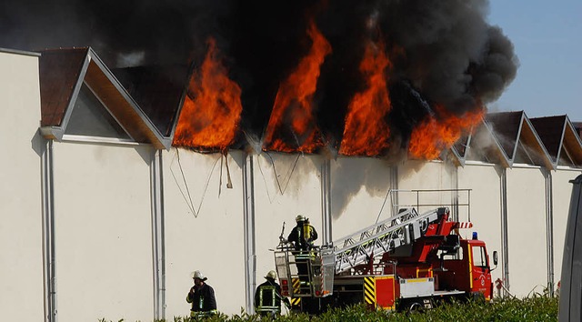 Ein Raub der Flammen wurde die Spinnerei der Firma Brennet.   | Foto: Edi