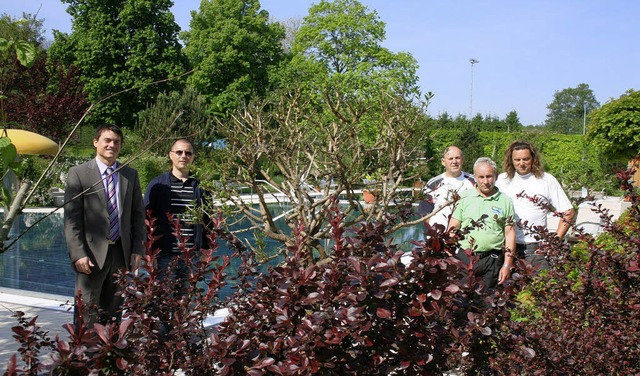 Als grne Oase prsentiert sich das Ki...tor Schiewe, Andrej Bril, Igor Kindle   | Foto: fotos: theo weber