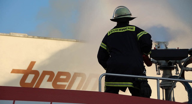 Brand der Spinnerei der Brennet AG in Hausen  | Foto: Krug