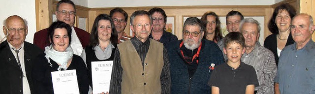 Langjhrige Mitglieder des Harmonika-O...ler, Diana Kaiser und Bernhard Fromm.   | Foto: Siegfried Krex
