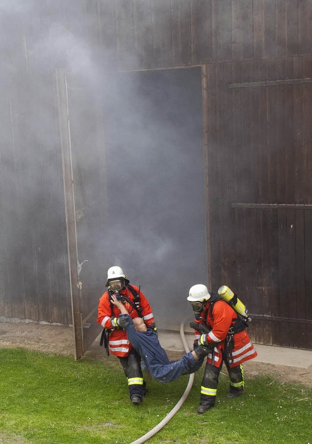 Feuerwehrprobe in Bulgenbach: Beteilig... Grafenhausen, Staufen und Schnenbach  | Foto: Chris Seifried