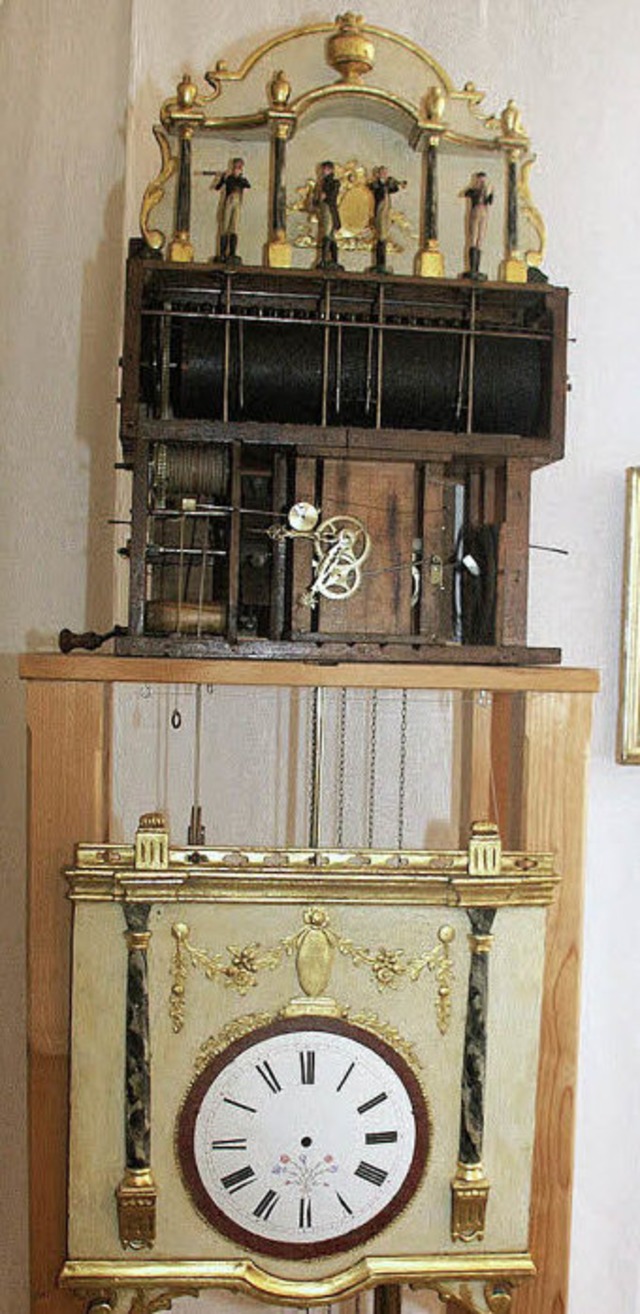 Fltenuhr von Ignaz Bruder, 1825, 28 T...igentum der Waldkircher Orgelstiftung.  | Foto: sylvia Timm