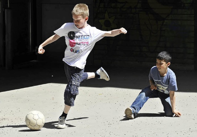 Freirume bieten: Das gehrt an der Al...eitzer-Grundschule mittags fest dazu.   | Foto: ingo schneider