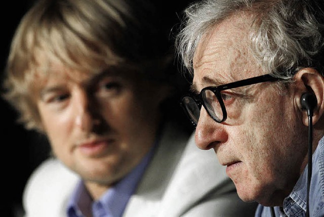 Pressekonferenz in Cannes: Woody Allen (rechts),  Owen Wilson  | Foto: dpa