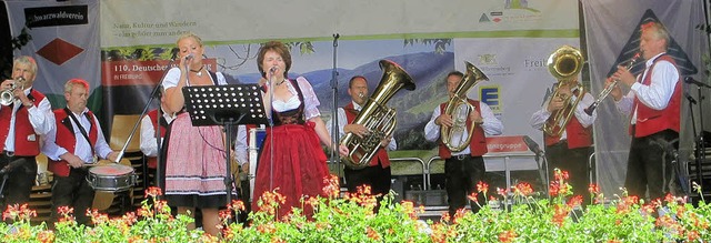 Die Hiesli-Musikanten beim Deutschen Wandertag.   | Foto: ZVG