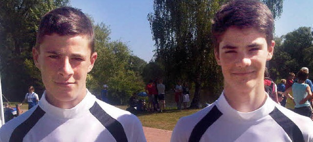 Fabian Denner (links) und Zoltan Lugos...r Marathon-DM einen starken Eindruck.   | Foto: privat