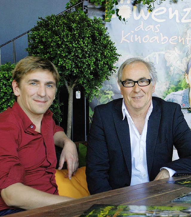 Guido Hammesfahr (links) und Regisseur Peter Timm bei der Premiere im Forum   | Foto: G. Siefke