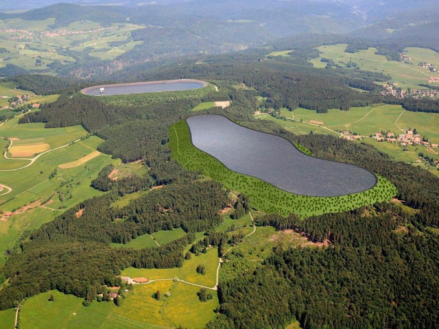 Auf 1,2 Milliarden Euro sind die Bauko...  Wasserbecken (vorne)  veranschlagt.   | Foto: ZVG
