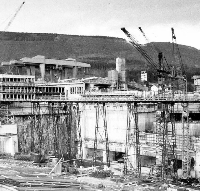 Baustelle Reinkraftwerk Sckingen, 1964   | Foto: stadtarachiv