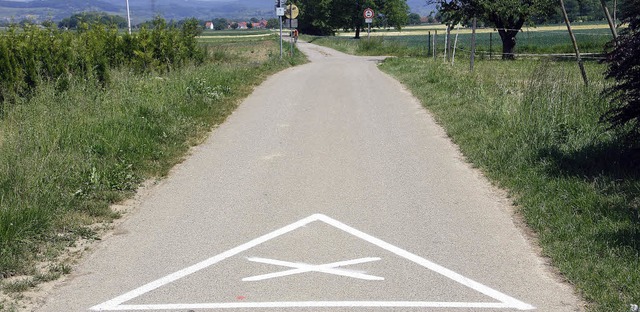 Markierungen an gefhrlichen Kreuzungen  | Foto: Hans-Peter Ziesmer