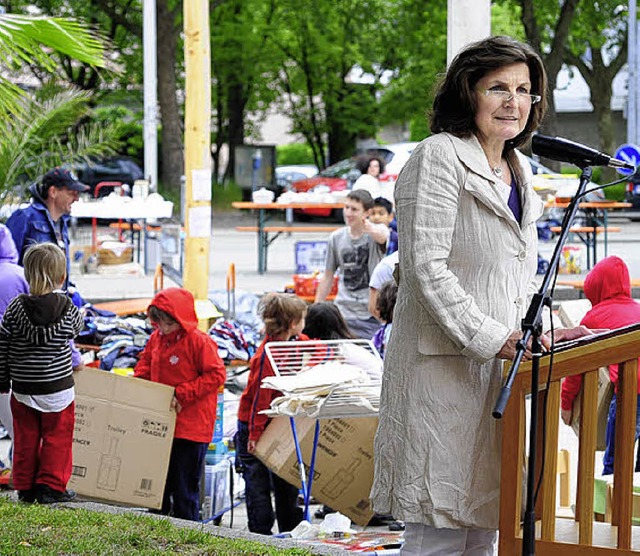 Auer in Vauban war Pia Federer vom B...gen, wo auch ein Flohmarkt stattfand.   | Foto: Thomas Kunz