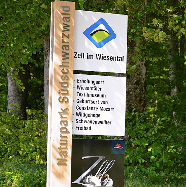 Hinweistafeln des Naturparks Sdschwarzwald wurden auch in Zell aufgestellt.   | Foto: Paul Berger