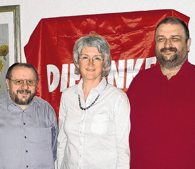 Sprecher der Linken im Kreis Waldshut:...senfhrer Daniel Stadler (von links).   | Foto: Herbst