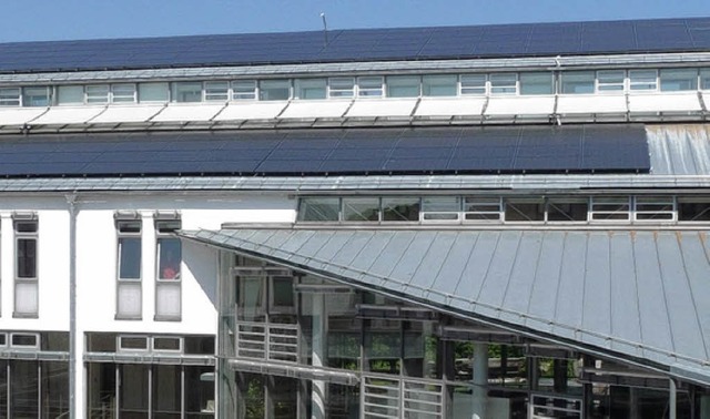 Das Rathausdach liefert jetzt Solarstrom.   | Foto: Stadtwerke