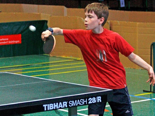 Leon Peter war mit zehn Jahren der jn...chaften des Tischtennisclubs Bonndorf.  | Foto: Franziska Weishaar
