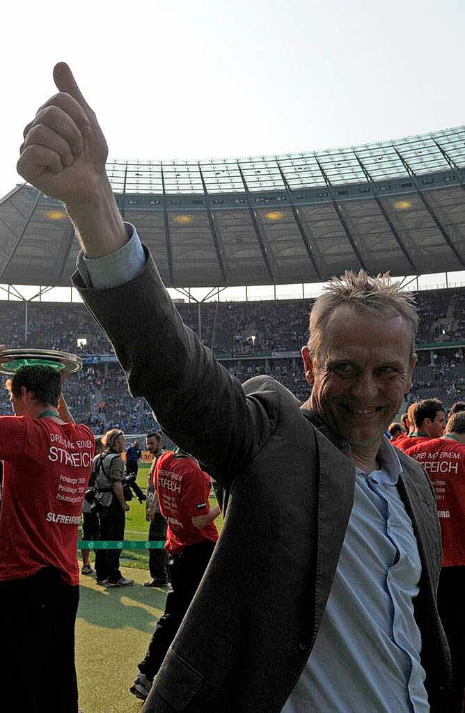 Finale um den DFB-Junioren-Vereinspokal in Berlin zwischen dem SC Freiburg und Hansa Rostock. Endstand: 7:5 n.E. fr die Breisgauer.
