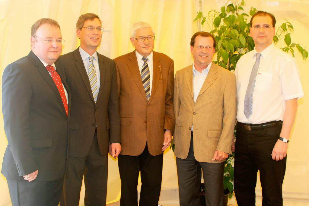 Heinz-Rudolf Hagenacker, t Hanno Hurth,  Herbert Luckmann, Handwerkskammer-Vizeprsident  Werner Baas und  Martin Schubnell (v.l.)