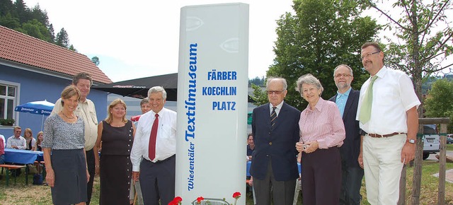 Einweihung des &#8222;Frber-Koechlin-...germeister Rmmele und Thomas Dbele.   | Foto: Hermann Jacob