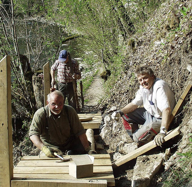 Mit der Errichtung eines kleinen Notst...ch die Wutachschlucht sicher gemacht.   | Foto: Morath