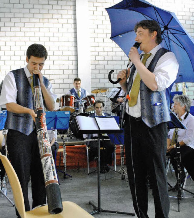 Stefan Hfner lie sogar ein Didgeridoo erklingen.   | Foto: Sedlak