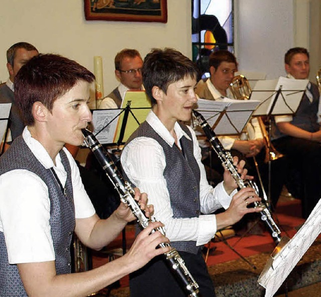 Kirchenkonzerte: Der Musikverein Hauin...erein Brombach in der Germanus-Kirche   | Foto: Paul Schleer