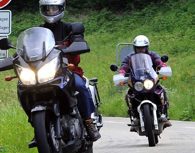 Motorradfahrer, die mit hoher Geschwin..., sind die strksten Lrmverursacher.   | Foto: Thomas Kunz