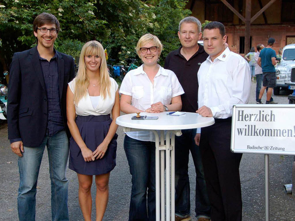 Das BZ-Team: (von links) BZ-Redakteur Bastian Hennings, Svenja Strk (Regionalverlag), BZ-Redakteurin Ulrike Derndinger, Markus Fangmann und Andre Zipf (beide Regionalverlag)