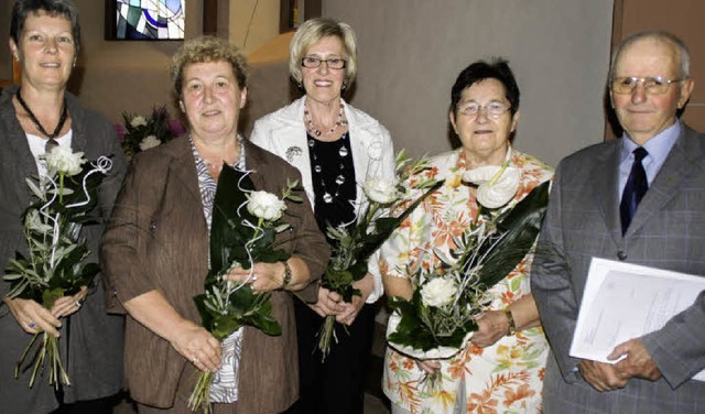 Ehrung beim Kirchenchor Weisweil:  Hei...in, Renate Wtzig und Waltraud Ehret.   | Foto: Ilona Hge