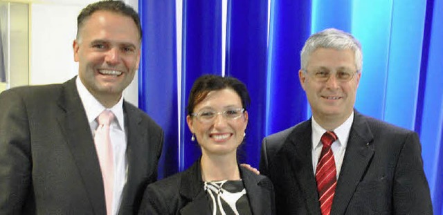 Stefan Langer, Mitglied der Geschftsl...rs und OB Wolfgang Dietz  (von links)   | Foto: SEDLAK