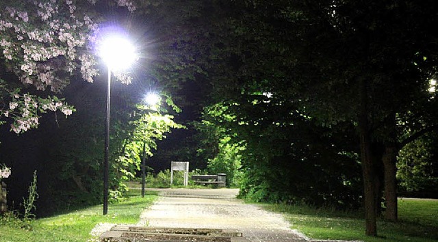 Licht ins Dunkel des Bad Bellinger Kur...ringen seit Mai 40 neue LED-Leuchten.   | Foto: privat