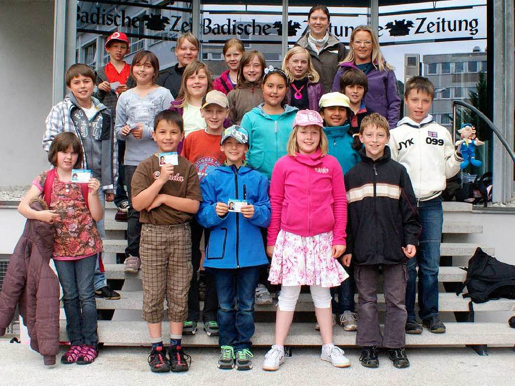 Die Klasse 4 der Dr.Rudolf-Eberle Schule aus Todtmoos mit ihrer Lehrerin Susanna Beha